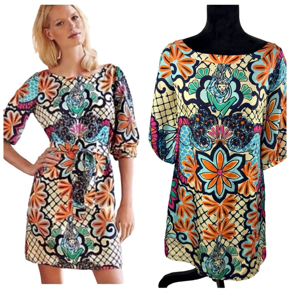 Lilly Pulitzer HTF Lillypalooza Lilly Palooza size 2 Sandpiper Silk Dress